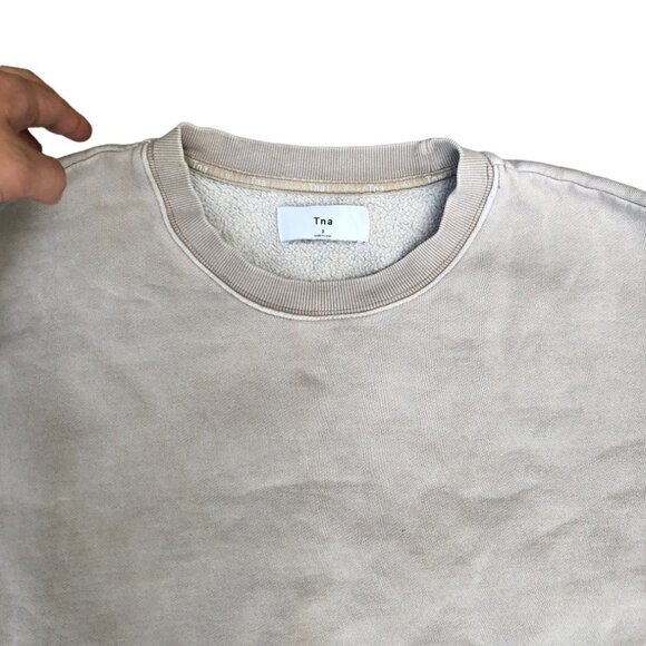 Tna Cozy Fleece Boyfriend Crew Sweatshirt Size - Picture 2 of 8